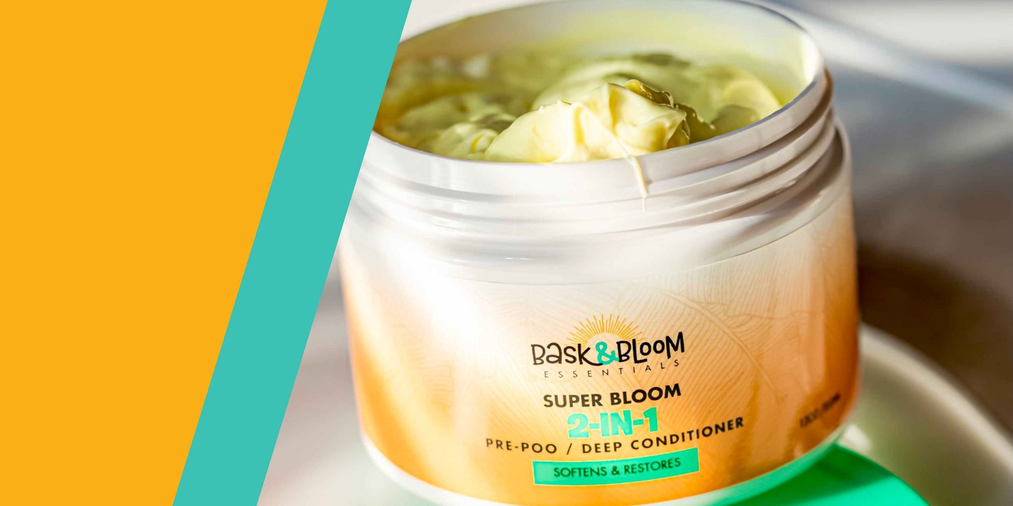 Bask & Bloom Essentials Super Bloom 2-in-1 Pre-Poo / Deep Conditioner tub